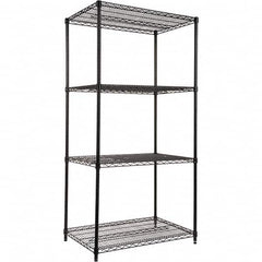 ALERA - 4,000 Lb Capacity 4 Shelf Wire Shelving - Starter Unit - Industrial Tool & Supply