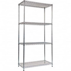 ALERA - 5,000 Lb Capacity 4 Shelf Wire Shelving - Starter Unit - Industrial Tool & Supply