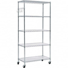 ALERA - 3,000 Lb Capacity 5 Shelf Wire Shelving - Starter Unit - Industrial Tool & Supply
