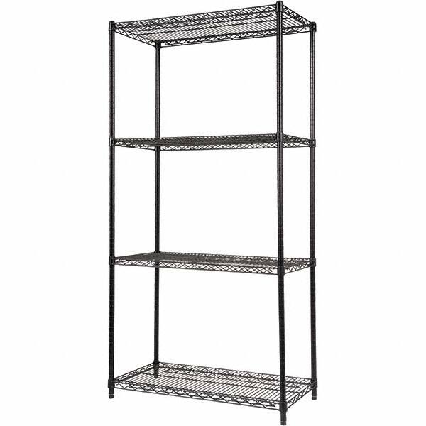 ALERA - 5,000 Lb Capacity 4 Shelf Wire Shelving - Starter Unit - Industrial Tool & Supply
