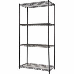 ALERA - 5,000 Lb Capacity 4 Shelf Wire Shelving - Starter Unit - Industrial Tool & Supply