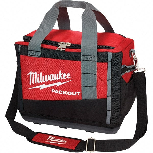 Milwaukee Tool - PACKOUT 3 Pocket, Ballistic Polyester, Red/Black Tool Bag - Industrial Tool & Supply