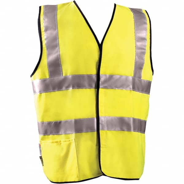 OccuNomix - Size 4XL Flame Resistant Hi-Vis Yellow Solid General Purpose High Visibility Vest - Industrial Tool & Supply