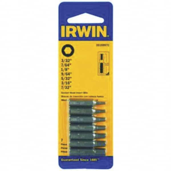 Irwin - 7/32" Square Size Insert Bit Set - Industrial Tool & Supply