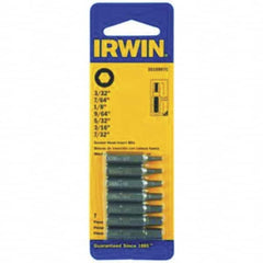 Irwin - 7/32" Square Size Insert Bit Set - Industrial Tool & Supply