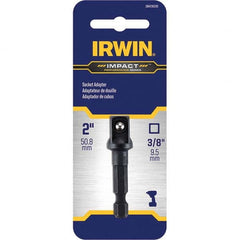 Irwin - 3/8" Hex Impact Socket Adapter - Industrial Tool & Supply