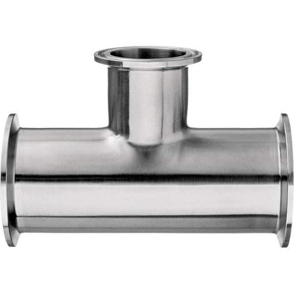 Value Collection - Sanitary Stainless Steel Pipe Fittings Type: Tee Style: Quick-Clamp - Industrial Tool & Supply