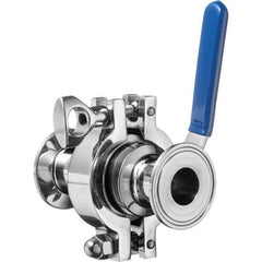 Value Collection - Sanitary Stainless Steel Pipe Fittings Type: Ball Valve Style: Quick-Clamp - Industrial Tool & Supply