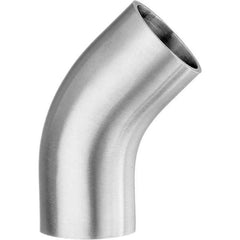 Value Collection - Sanitary Stainless Steel Pipe Fittings Type: 45 Elbow Style: Butt Weld - Industrial Tool & Supply