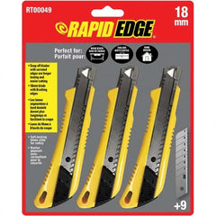 Rapid Edge - Utility Knives, Snap Blades & Box Cutters Type: Snap Knife Blade Type: Snap - Industrial Tool & Supply