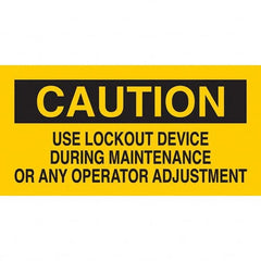 Brady - Safety & Facility Labels Message Type: Accident Prevention Header: CAUTION - Industrial Tool & Supply