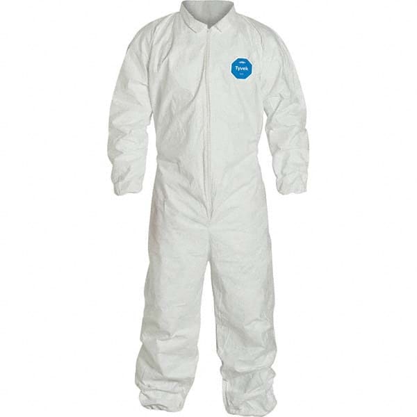 Dupont - Pack of (25) Size SL White Tyvek General Purpose Coveralls - Industrial Tool & Supply