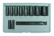 11 Pc. Gasket Hole Punch Set - Long Driving Mandrel & 1/4; 5/16; 3/8; 7/16; 1/2; 9/16; 5/8; 3/4; 7/8; 1" - Industrial Tool & Supply