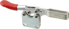 De-Sta-Co - 200 Lb Holding Capacity, Horizontal Handle, Manual Hold Down Toggle Clamp - 78° Handle Movement, 87° Bar Opening, U-Bar, Straight Base, Electro-Plated Zinc, Carbon Steel - Industrial Tool & Supply