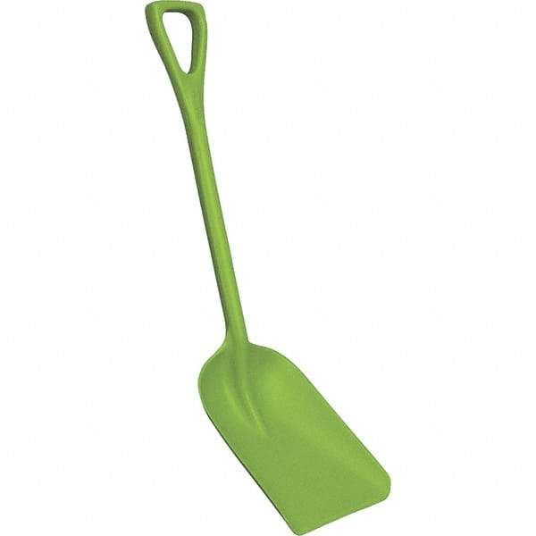 Remco - 14" High x 11" Wide Square Plastic Shovel - 38" Long Plastic D-Grip Handle, No Step - Industrial Tool & Supply