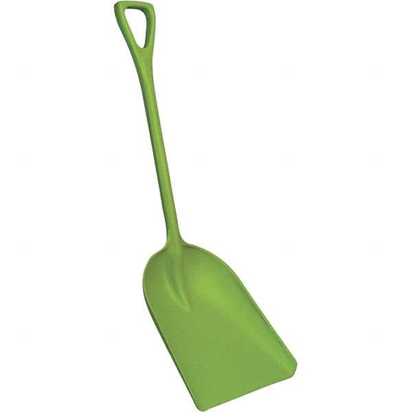 Remco - 17" High x 14" Wide Square Plastic Shovel - 42" Long Plastic D-Grip Handle, No Step
