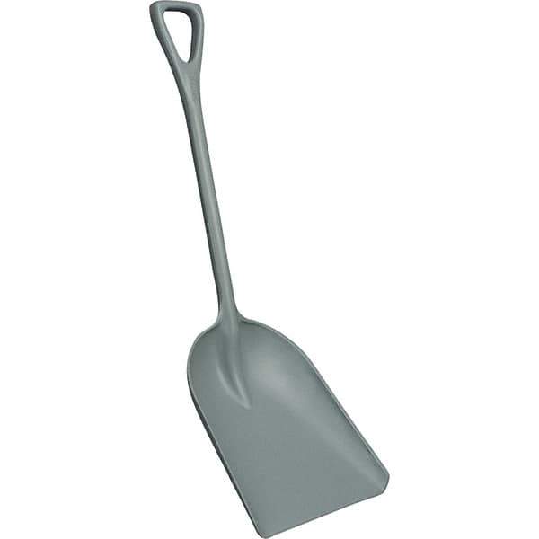 Remco - 17" High x 14" Wide Square Plastic Shovel - 42" Long Plastic D-Grip Handle, No Step - Industrial Tool & Supply