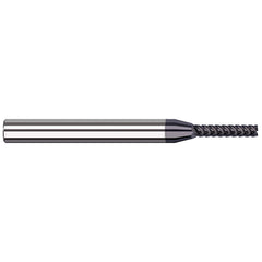 Square End Mill: 0.0472'' Dia, 0.2362'' LOC, 6 Flutes, Solid Carbide Single End, AlTiN Finish, 41 ° Variable Helix, RH Cut, RH Flute