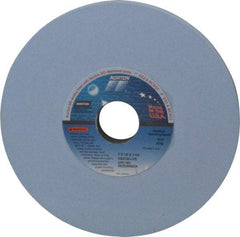 Norton - 7" Diam x 1-1/4" Hole x 1/2" Thick, J Hardness, 100 Grit Surface Grinding Wheel - Ceramic, Type 1, Fine Grade, 3,600 Max RPM, Vitrified Bond, No Recess - Industrial Tool & Supply