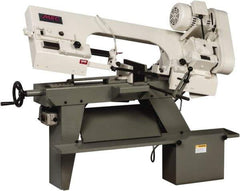 Vectrax - 7 x 12" Max Capacity, Manual Step Pulley Horizontal Bandsaw - 110 Volts, 3/4 hp, 1 Phase - Industrial Tool & Supply