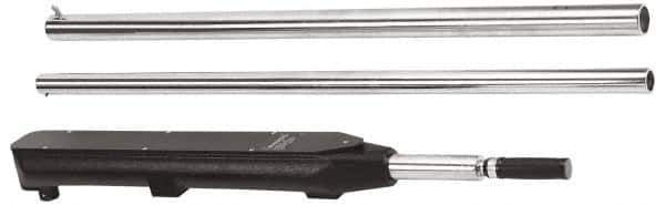 Proto - 1" Drive Micrometer Fixed Head Torque Wrench - 400 Ft/Lb to 2,000 Ft/Lb Torque, 107-1/2" OAL, 10 Ft/Lb Graduation, Ratchet Head - Industrial Tool & Supply