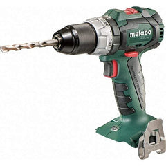Metabo - 18 Volt 1/16 to 1/2" Keyless Chuck Cordless Hammer Drill - 31950 BPM, 600 to 2,100 RPM, Reversible, Pistol Grip Handle - Industrial Tool & Supply