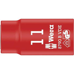 Wera - 3/8" Drive, Standard Hand Socket - Industrial Tool & Supply