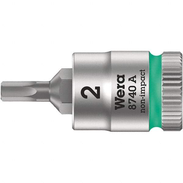 Wera - 1/4" Drive, 5/64" Hex Bit Socket - 3-3/4" OAL - Industrial Tool & Supply