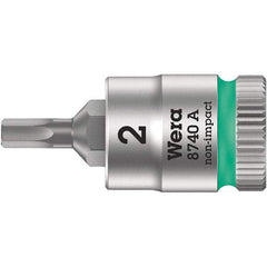 Wera - 1/4" Drive, 5/64" Hex Bit Socket - 3-3/4" OAL - Industrial Tool & Supply