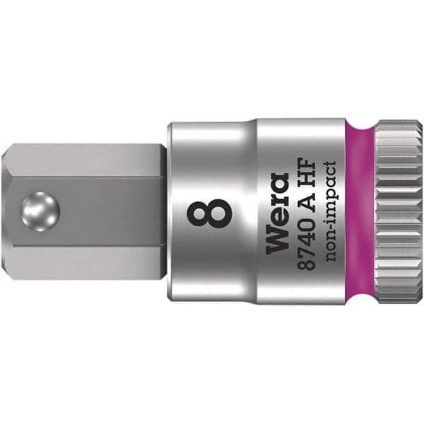 Wera - 1/4" Drive, 5/32" Hex Bit Socket - 3-3/4" OAL - Industrial Tool & Supply