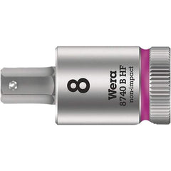 Wera - 3/8" Drive, 3/8" Hex Bit Socket - 4" OAL - Industrial Tool & Supply