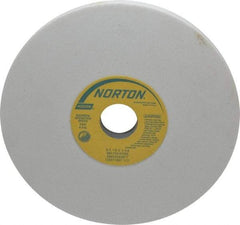 Norton - 8" Diam x 1-1/4" Hole x 1/2" Thick, K Hardness, 100 Grit Surface Grinding Wheel - Aluminum Oxide, Type 1, Fine Grade, 3,600 Max RPM, Vitrified Bond, No Recess - Industrial Tool & Supply