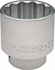 Proto - 2-3/4", 1" Drive, Standard Hand Socket - 12 Points, 4-7/16" OAL - Industrial Tool & Supply