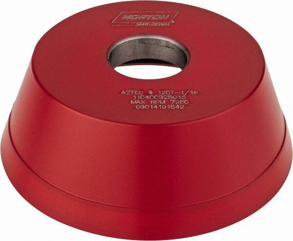 Norton - 5" Diam, 1-1/4" Hole Size, 1-3/4" Overall Thickness, 120 Grit, Type 11 Tool & Cutter Grinding Wheel - Fine Grade, CBN, Resinoid Bond - Industrial Tool & Supply