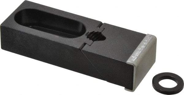 TE-CO - 3-7/8" OAL x 1-1/2" Overall Width, Standard Grip Nose, Steel Manual Edge Clamp - Black Oxide Coating, 7/8" High, 1/2" Socket Cap Screw Slot, 1-1/4" Travel - Industrial Tool & Supply