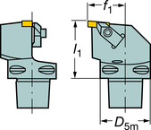 C5-TLEL-35060-3 Capto® and SL Turning Holder - Industrial Tool & Supply