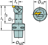 C5-CTLHOL-22090-3 Capto® and SL Turning Holder - Industrial Tool & Supply