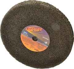 Norton - 8" Diam x 5/8" Hole x 1" Thick, R Hardness, 14 Grit Surface Grinding Wheel - Zirconia Alumina, Type 1, Very Coarse Grade, 6,000 Max RPM, No Recess - Industrial Tool & Supply