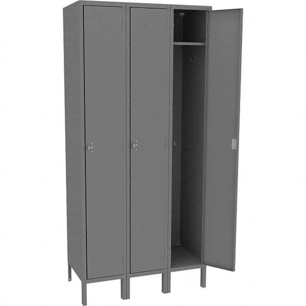 Tennsco - 3 Door, 1 Tier, Welded Locker - Industrial Tool & Supply