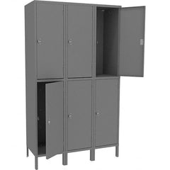 Tennsco - 6 Door, 2 Tier, Welded Locker - Industrial Tool & Supply