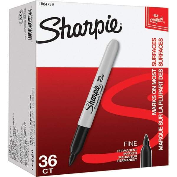 Sharpie - Markers & Paintsticks Type: Permanent Color: Black - Industrial Tool & Supply