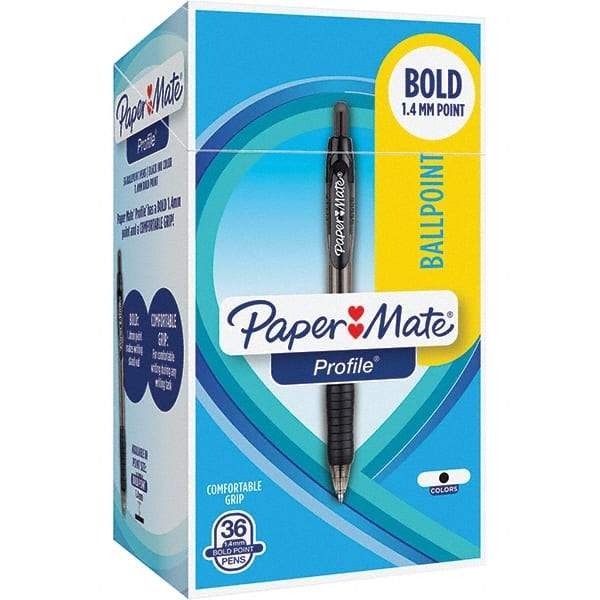 Paper Mate - Pens & Pencils Type: Retractable Gel Color: Black - Industrial Tool & Supply