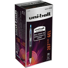 Uni-Ball - Pens & Pencils Type: Retractable Gel Color: Blue - Industrial Tool & Supply