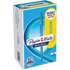 Paper Mate - Pens & Pencils Type: Ballpoint Stick Color: Blue - Industrial Tool & Supply