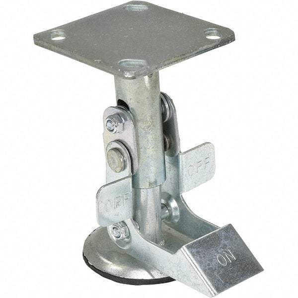 Vestil - 7" Mounting Height, Floor Truck Lock for 5" Diam Caster Wheels - 6" Retracted Clearance - Industrial Tool & Supply