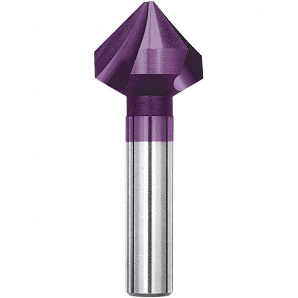 Magafor - 6.3mm Head Diam, 15/64" Shank Diam, 90° Solid Carbide Countersink - Industrial Tool & Supply