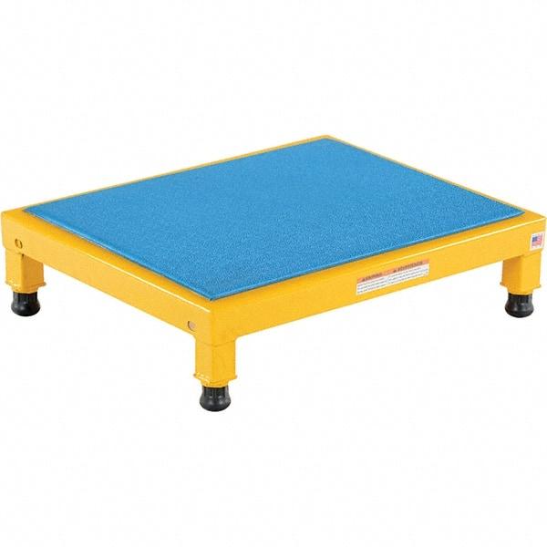 Vestil - 5" High x 19" Wide x 24" Deep, Yellow Step Stand - Steel, 500 Lb Capacity - Industrial Tool & Supply