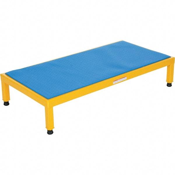 Vestil - 9" High x 24" Wide x 48" Deep, Yellow Step Stand - Steel, 500 Lb Capacity - Industrial Tool & Supply