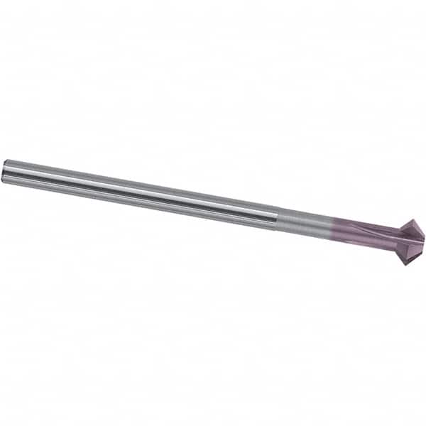 Magafor - 0.04" Cutter Head Diam, 0.012" Flat Width, Solid Carbide, Single Back Chamfer - Industrial Tool & Supply