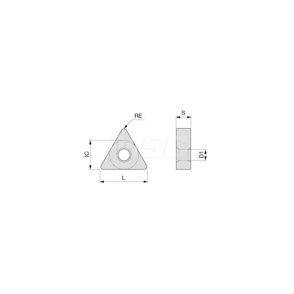 Turning Insert:  TNGG331F-01 SH725,  Solid Carbide TiAlN Finish,  Neutral,  3/8″ Inscribed Circle,  0.0160″ Corner Radius,  60.0 &deg N/A Triangle,  Series  TNGG